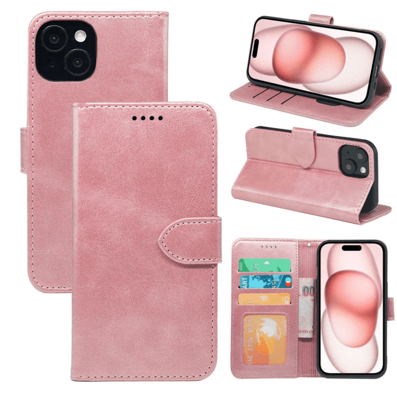 techplus iPhone 16 Wallet Case – Slim Leather Flip Cover with Card Holder iPhone 16 Wallet Case Slim Leather Flip Cover