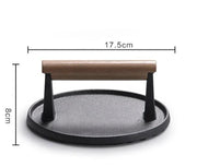 g8buynz Cast iron round striped meat press steak press Cast iron round striped meat press steak press