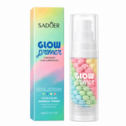 Poppy Gifts makeup SADOER Glow Four Color Rainbow Primer Isolation 40g for Even Complexion SADOER Glow Four Color Rainbow Primer Isolation 40g