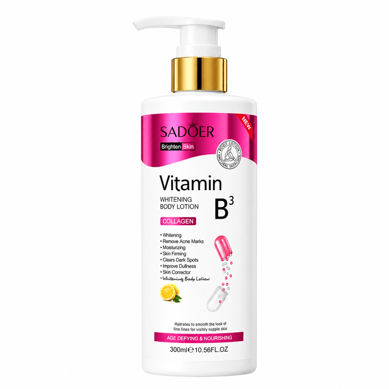 Poppy Gifts Skin Care SADOER Vitamin B3 Brightening Body Lotion With Collagen 300ml Vitamin B3 Brightening Body Lotion With Collagen 300ml
