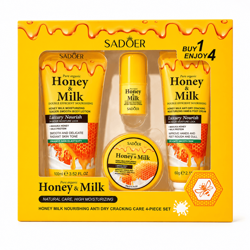 Poppy Gifts Skin Care Sadoer Honey And Milk Nourishing Care 4 Piece Gift Set Sadoer Honey And Milk Nourishing Care 4 Piece Set