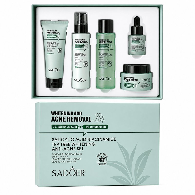 Poppy Gifts Skin Care Sadoer Salicylic Acid Niacinamide Tea Tree Anti Blemish Skincare 5 Piece Set Sadoer Salicylic Acid Niacinamide Tea Tree Set