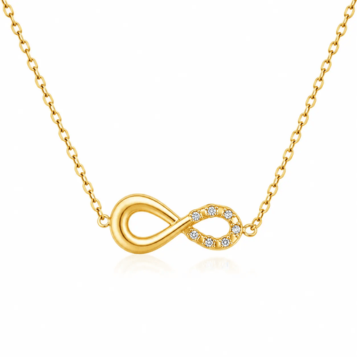 Poppy Gifts Jewellery Infinity Gold Crystal Necklace Infinity Gold Crystal Necklace
