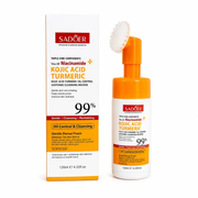 SADOER Kojic Acid Turmeric Cleansing Mousse with Silicone Brush 120ml by Poppy Gifts