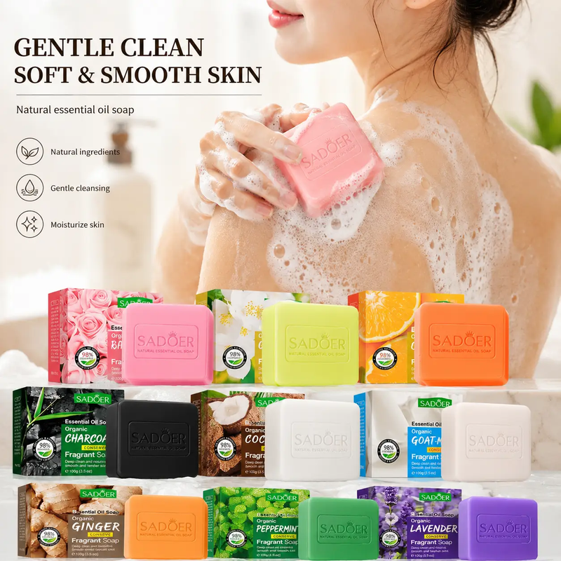 SADOER Essential Oil Soap Collection – 100g by Poppy Gifts