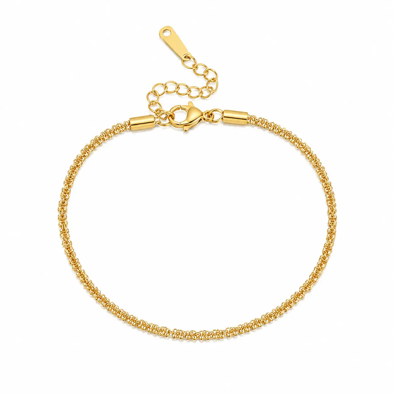 Gold Crystal Chain Bracelet by Poppy Gifts