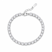 Silver Crystal Tennis Bracelet by Poppy Gifts