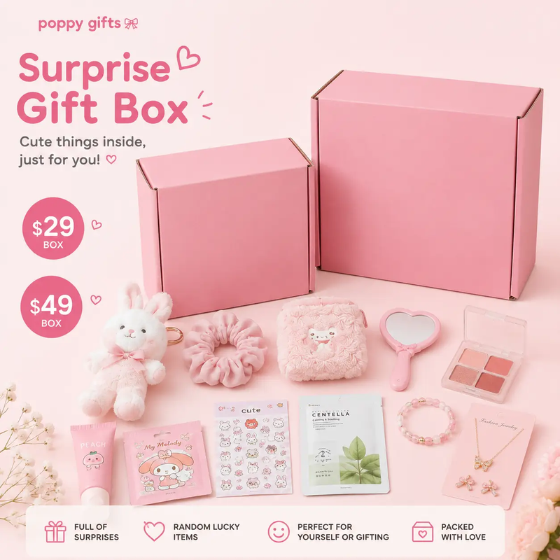 🎀 Poppy Gifts Cute Surprise Mystery Gift Box by Poppy Gifts