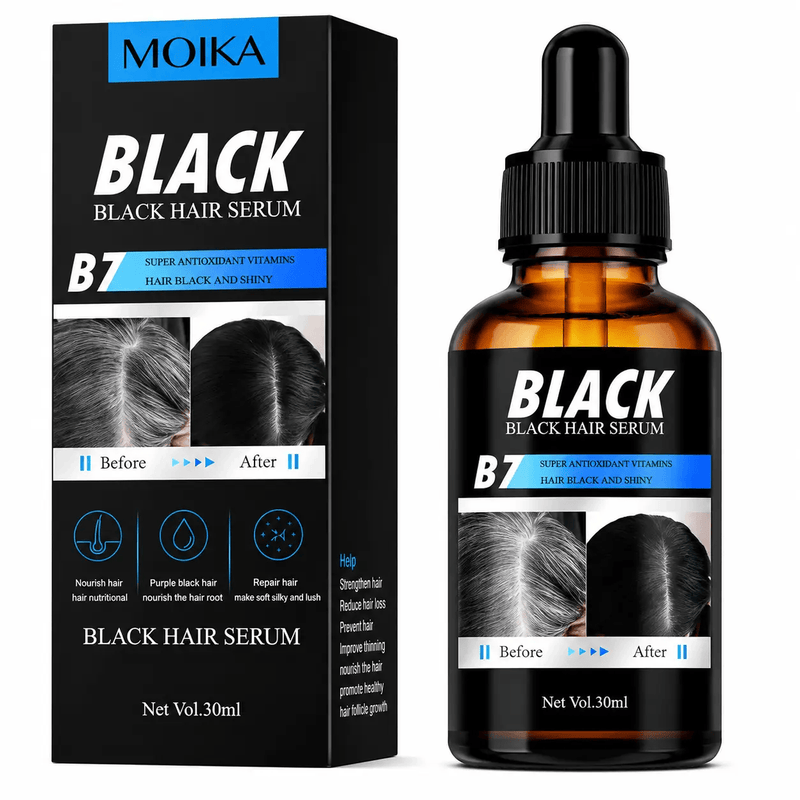 MOIKA Black Hair Serum for Hair Loss 30ml by Poppy Gifts
