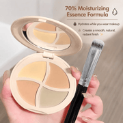 Sweet Mint 4-Colour Cream Concealer Palette with Mirror by Poppy Gifts
