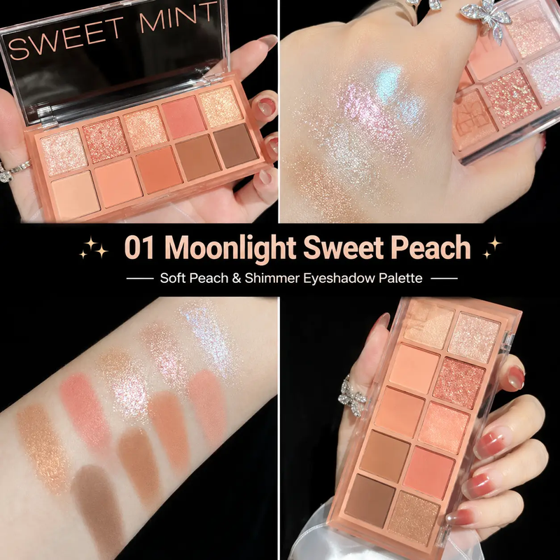 Sweet Mint 10-Colour Eyeshadow Palette by Poppy Gifts