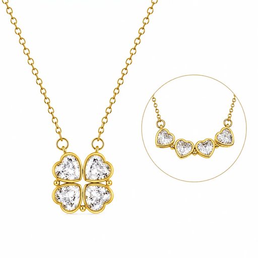 Poppy Gifts Jewellery Rosabelle Clover Gold Crystal Necklace Rosabelle Clover Gold Crystal Necklace
