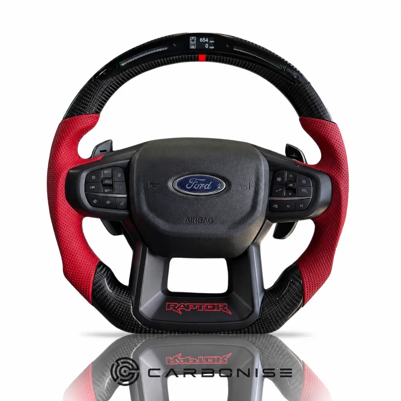 Ford Steering Wheel (Carbon Fiber+Perforated Leather) @3 by CARBONISE