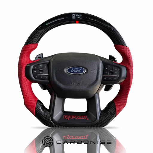 Ford Steering Wheel (Carbon Fiber+Perforated Leather) @3 by CARBONISE