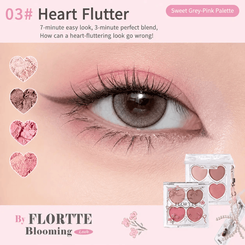 FLORTTE Blooming Love 4-Colour Eyeshadow Palette by Poppy Gifts