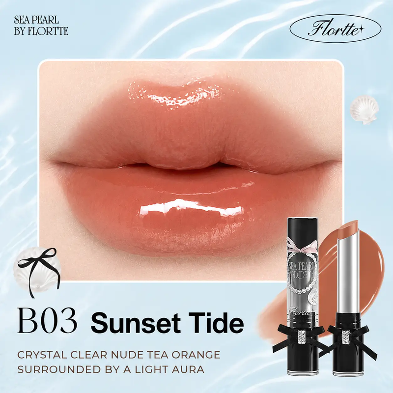 FLORTTE Sea Pearl Series Solid Lip Gloss Lip Stick by Poppy Gifts