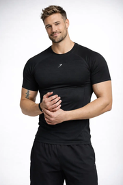 Power Seamless T-shirt Black by Fuaark Nz