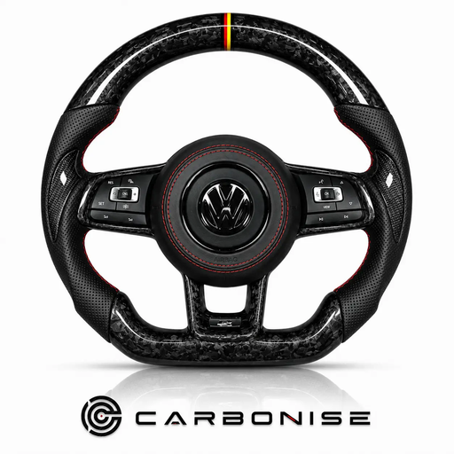 Volkswagen Golf Steering Wheel (Forged Carbon Fiber+Perforated Leather) #1 by CARBONISE