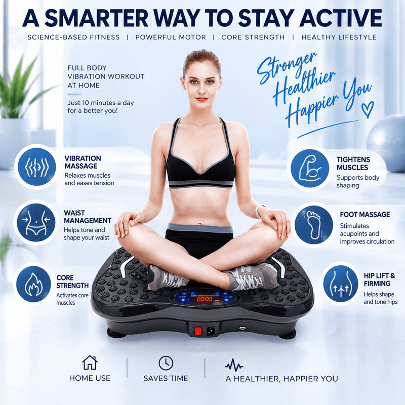 Poppy Gifts Beauty Vibration Plate Fitness Exercise and Massage Machine Vibration Plate Fitness Exercise and Massage Machine