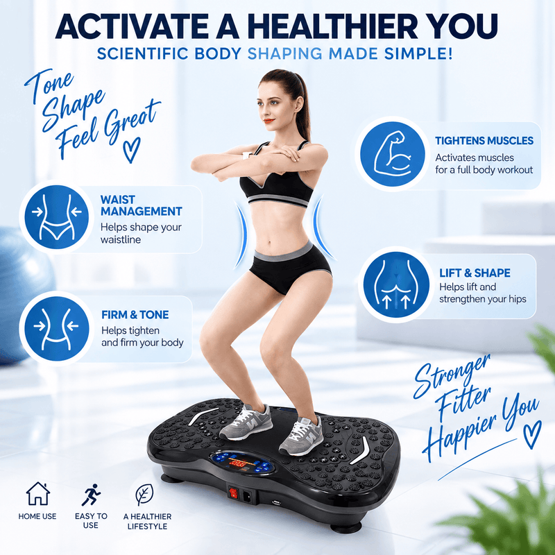 Poppy Gifts Beauty Vibration Plate Fitness Exercise and Massage Machine Vibration Plate Fitness Exercise and Massage Machine