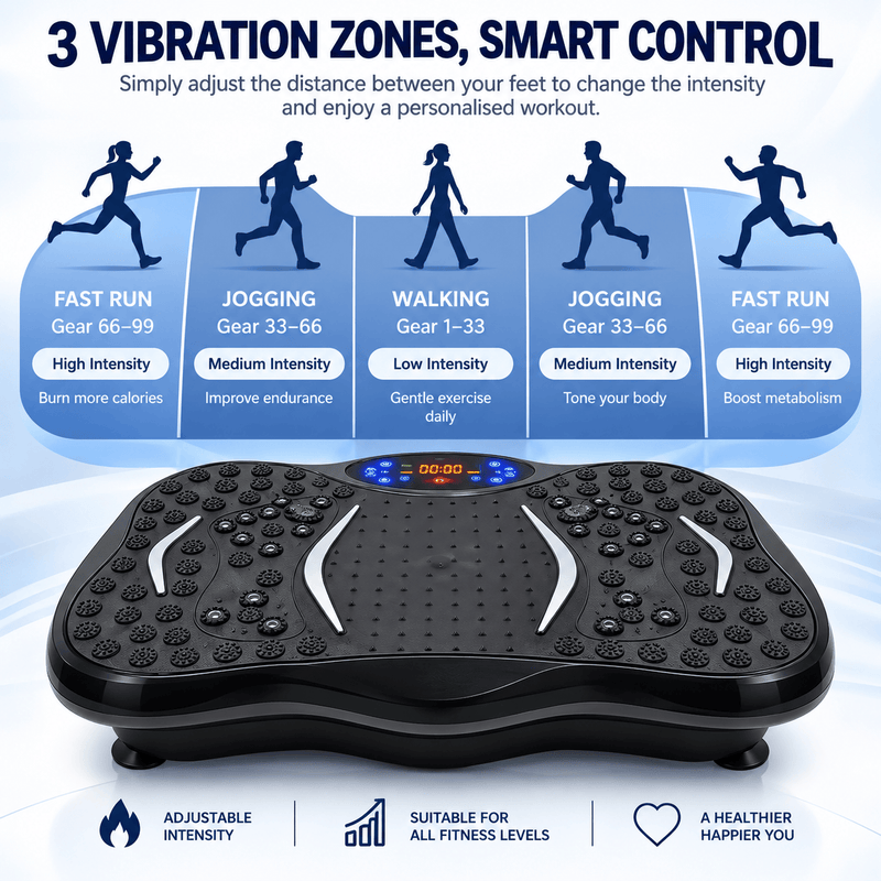 Poppy Gifts Beauty Vibration Plate Fitness Exercise and Massage Machine Vibration Plate Fitness Exercise and Massage Machine