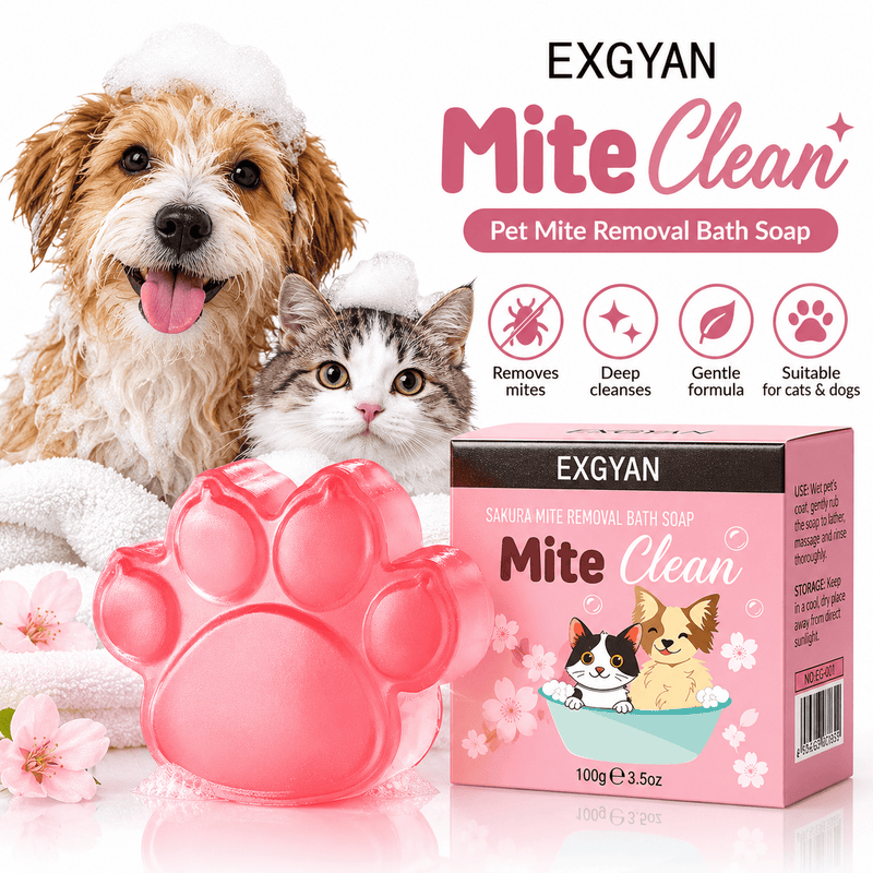 Poppy Gifts Pet Pet Mite Removal Bath Soap – Paw Shape 100g Pet Mite Removal Bath Soap – Paw Shape 100g