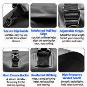 ECOTREK Bicycle Bag ECOTREK 9L Waterproof Roll-Top Bike Bag – XY14153 ECOTREK 9L Waterproof Roll-Top Bike Bag – XY14153
