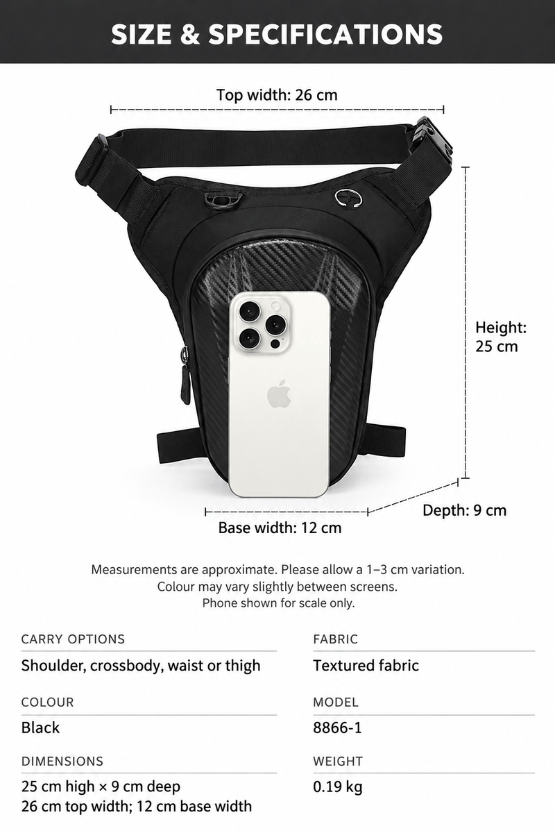 ECOTREK Motorcycle Thigh Bag Motorcycle Thigh Bag with Adjustable Straps – BQF11904 Motorcycle Thigh Bag with Adjustable Straps – BQF11904