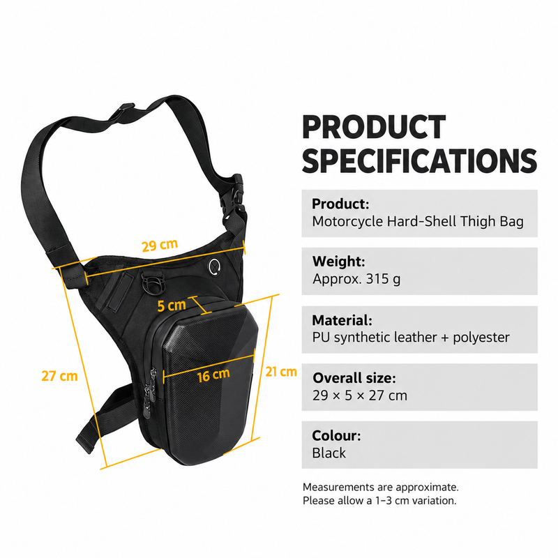 ECOTREK Motorcycle Thigh Bag Motorcycle Hard-Shell Thigh Bag – BQF131510 Motorcycle Hard-Shell Thigh Bag – BQF131510