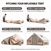 ECOTREK Inflatable Camping Tent Inflatable Cabin Waterproof Camping Tent – 6.3 m² QLY91519 Inflatable Cabin Waterproof Camping Tent – 6.3 m² QLY91519