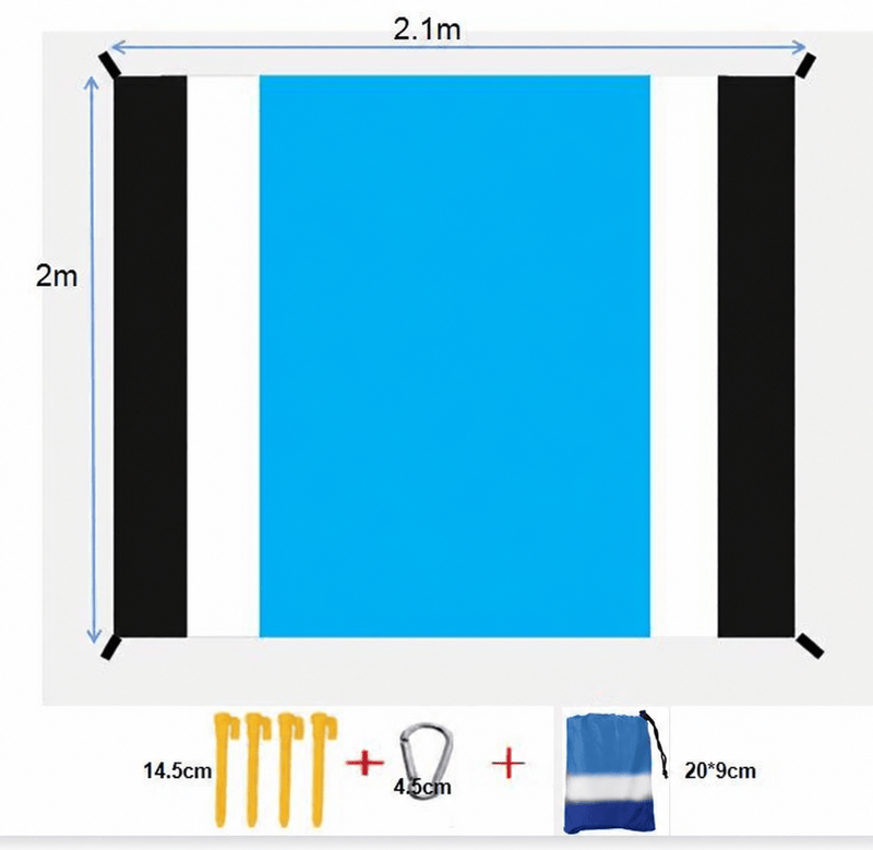 ECOTREK Mat Ecotrek Sandproof & Waterproof Beach Mat – 210x200 cm  SFJJ5014 Ecotrek Sandproof & Waterproof Beach Mat – 210x200 cm  SFJJ5014