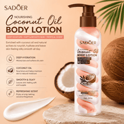 Poppy Gifts Skin Care SADOER Nourishing Coconut Oil Body Lotion 200g Hydrating Moisturizer SADOER Nourishing Coconut Oil Body Lotion 200g