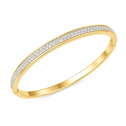 Poppy Gifts Jewellery Gold Crystal Tennis Bangle Bracelet Gold Crystal Tennis Bangle Bracelet