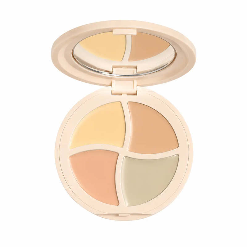 Sweet Mint 4-Colour Cream Concealer Palette with Mirror by Poppy Gifts