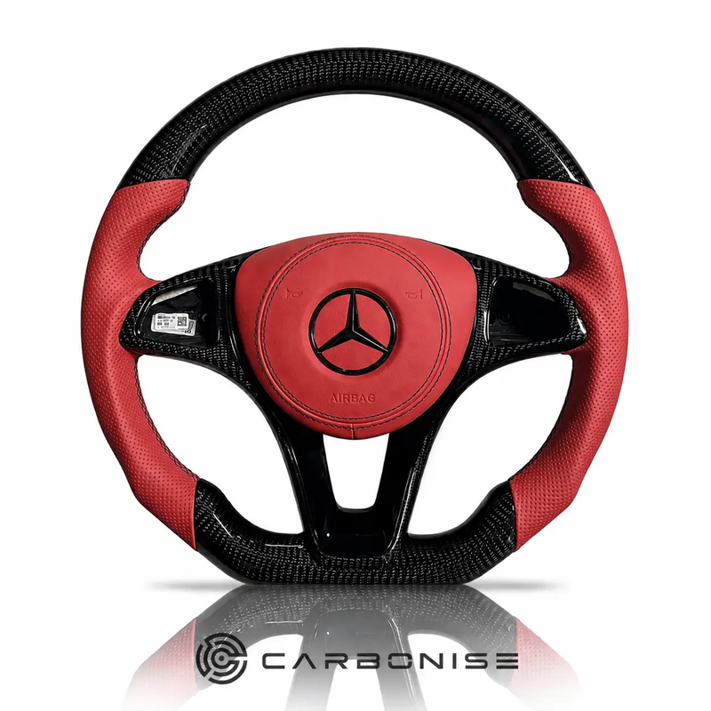 Mercedes-Benz Steering Wheel (Carbon Fiber+Perforated Leather) &7 by CARBONISE