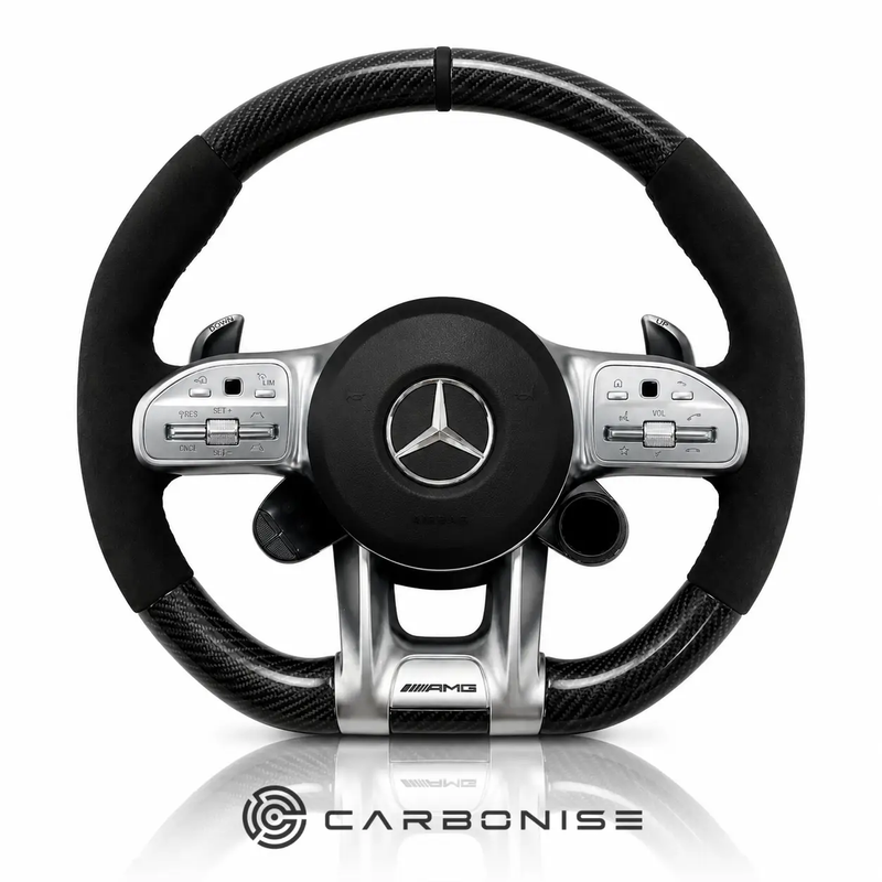Mercedes-Benz Steering Wheel (Carbon Fiber+Alcantara) #52 by CARBONISE