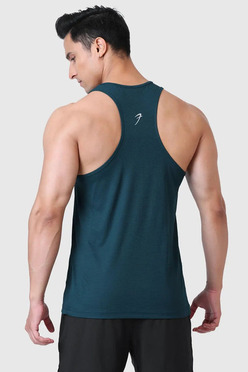 Checks Running Tank Bottle Green by Fuaark Nz