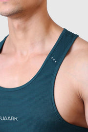 Checks Running Tank Bottle Green by Fuaark Nz