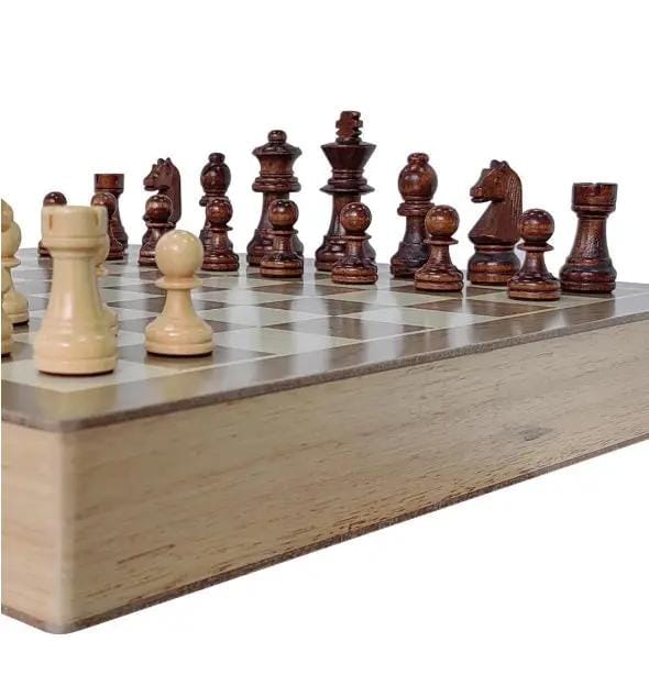 g8buynz Wooden Tabletop Chess Set with Built-in Storage Drawers Wooden Tabletop Chess Set with Built-in Storage Drawers