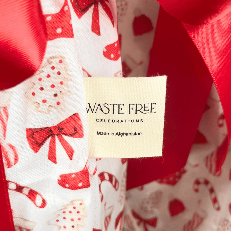 Waste Free Celebrations Fabric Gift Bags Christmas Cookies and Candy (Reusable Gift Bag Set) Christmas Cookies and Candy (Reusable Gift Bag Set)
