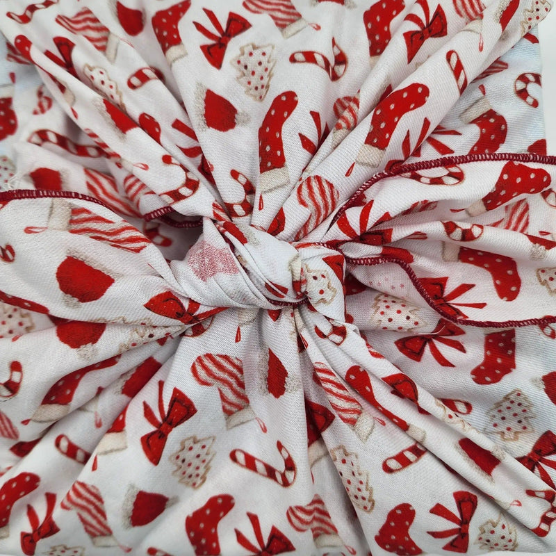 Waste Free Celebrations Furoshiki Wrapping Cloths Christmas Cookies and Candy - 4 Furoshiki Gift Wraps Christmas Cookies and Candy - 4 Furoshiki Gift Wraps