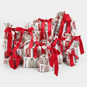 Waste Free Celebrations Fabric Gift Bags Christmas Cottages (Reusable Gift Bag Set) Christmas Cottages (Reusable Gift Bag Set)