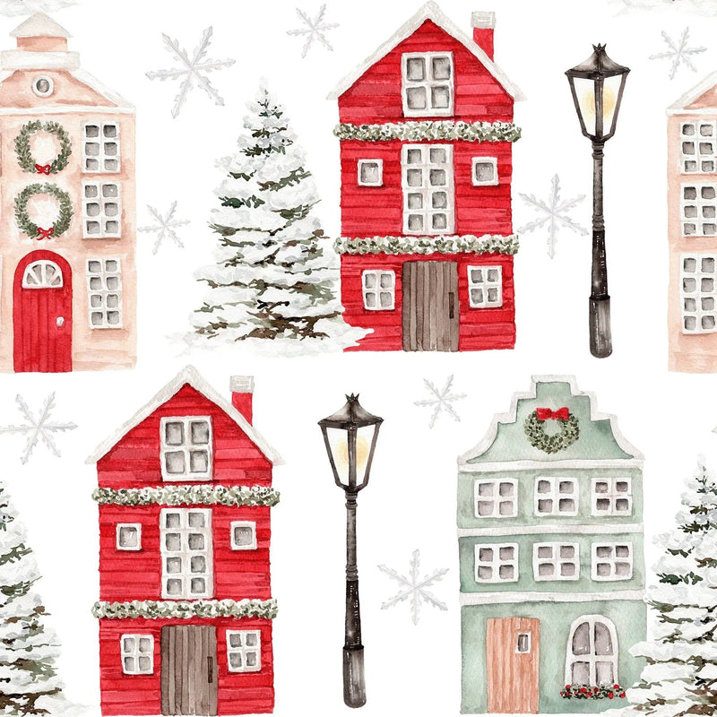 Waste Free Celebrations Christmas Cottages (SYO Reusable Gift Bag Set) Christmas Cottages (SYO Reusable Gift Bag Set)