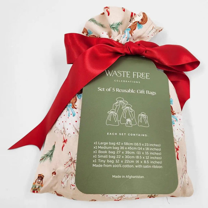 Waste Free Celebrations Fabric Gift Bags Nutcracker Clara Tanzt (Reusable Gift Bag Set) Nutcracker Clara Tanzt (Reusable Gift Bag Set)
