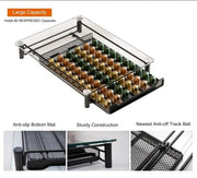 g8buynz Crystal Tempered Glass Coffee Pod Storage Drawer Compatible with Nespresso Crystal Tempered Glass Coffee Pod Storage Drawer Compatible with Nespresso