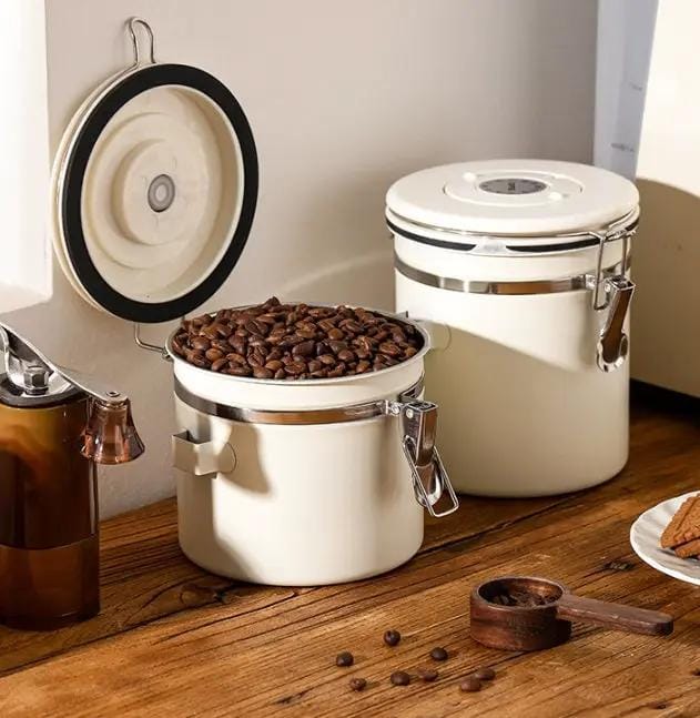 g8buynz Stainless Steel Coffee Storage Container with Airtight Lids Stainless Steel Coffee Storage Container with Airtight Lids