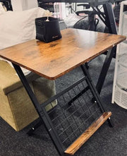 g8buynz Industrial Coffee Side Table - Compact End Table with Magazine Rack Industrial Coffee Side Table - Compact End Table with Magazine Rack