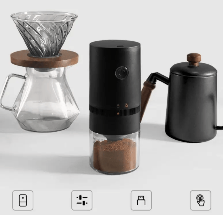 g8buynz Portable Electric Coffee Grinder with Ceramic Burr 38 Adjustable Grind Settings USB-C Rechargeable Portable Electric Coffee Grinder with Ceramic Burr 38 Adjustable Grind Settings USB-C Rechargeable
