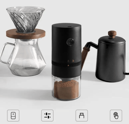 g8buynz Portable Electric Coffee Grinder with Ceramic Burr 38 Adjustable Grind Settings USB-C Rechargeable Portable Electric Coffee Grinder with Ceramic Burr 38 Adjustable Grind Settings USB-C Rechargeable