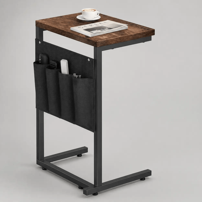 g8buynz C Shaped End Table, Small Side Table for Couch and Recliner C Shaped End Table, Small Side Table for Couch and Recliner